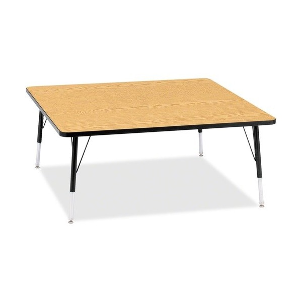 Jonti-Craft TABLE, SQUARE, 48X48, OAK/BK JNT6418JCE210 - main